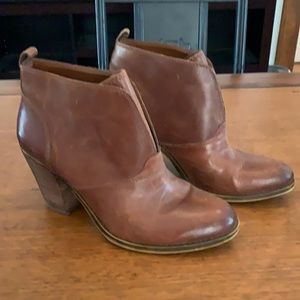 Lucky Brand brown leather booties